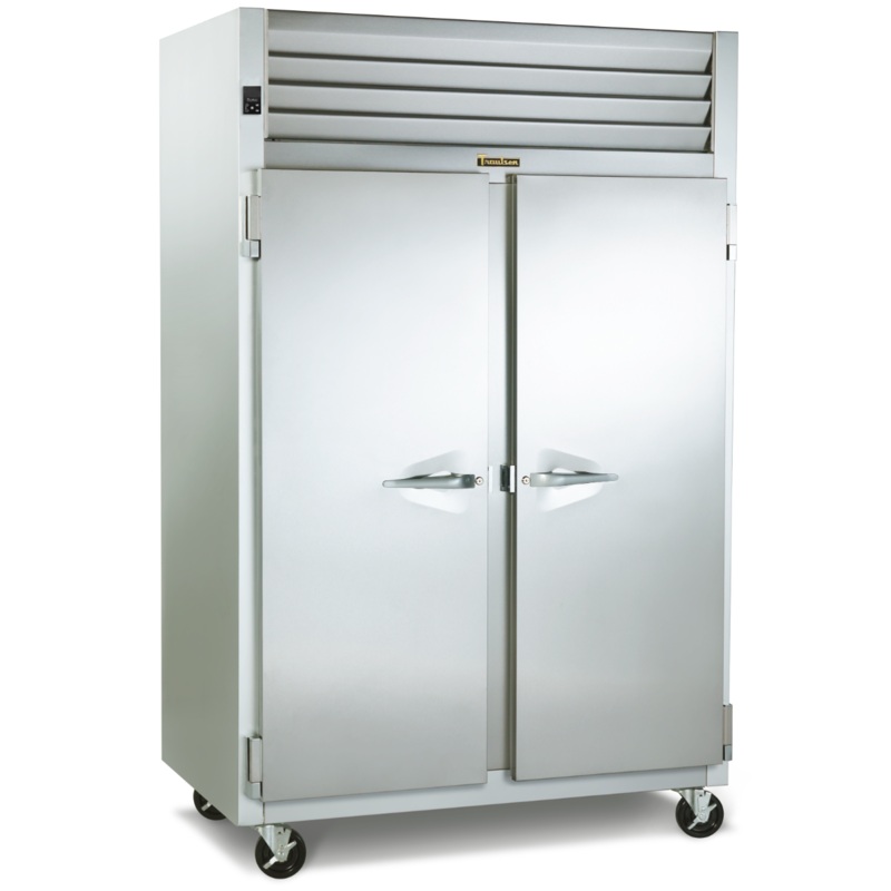 Traulsen G24313 2-Section Left/Left Hinged 2 Solid Full Door Reach-In Hot Food Holding Cabinet 52" - 44 cu.ft. - 208v/115v