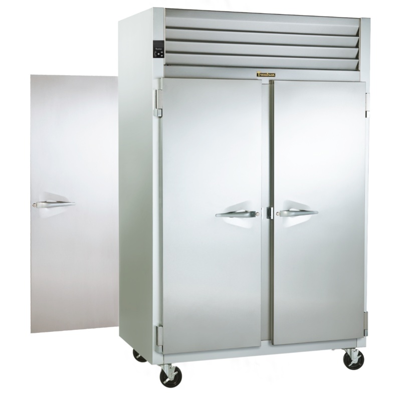 Traulsen G24315P 2-Section Left/Left Hinged 2 Solid Full Door Pass-Thru Hot Food Holding Cabinet 52" - 47 cu.ft. - 208v/115v