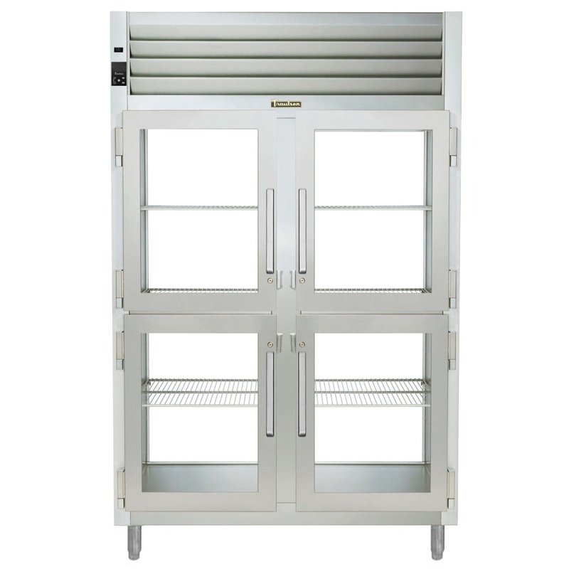 Traulsen RHF232WP-HHG Spec-Line 2-Section 4 Glass Half Door Reach-In Pass-Thru Heated Holding Cabinet 58" - 55.13 cu. ft.