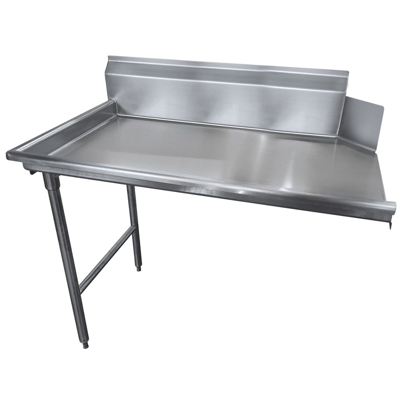 Advance Tabco DTC-S70-48L-X Special Value Stainless Steel Straight Clean Dishtable 47" x 30" x 34"H - Right-to-Left