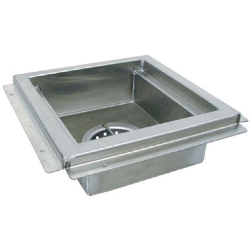 Advance Tabco FDR-1212 Stainless Steel Floor Drain with Waste Cup & Removable Basket 12" x 12" x 4"Deep