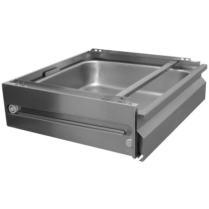Advance Tabco SHD-1520 Stainless Steel Heavy Duty Self-Closing Integral Slide Drawer with 15" x 20" x 5" Deep Drawer Pan Insert