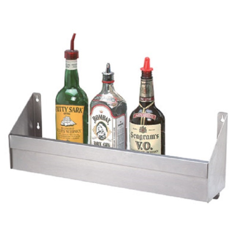 Advance Tabco SRK-3-X Special Value Underbar Basics Stainless Steel Heavy Duty Single Tier Speed Rail 6" - (9-10) Bottle Capacity