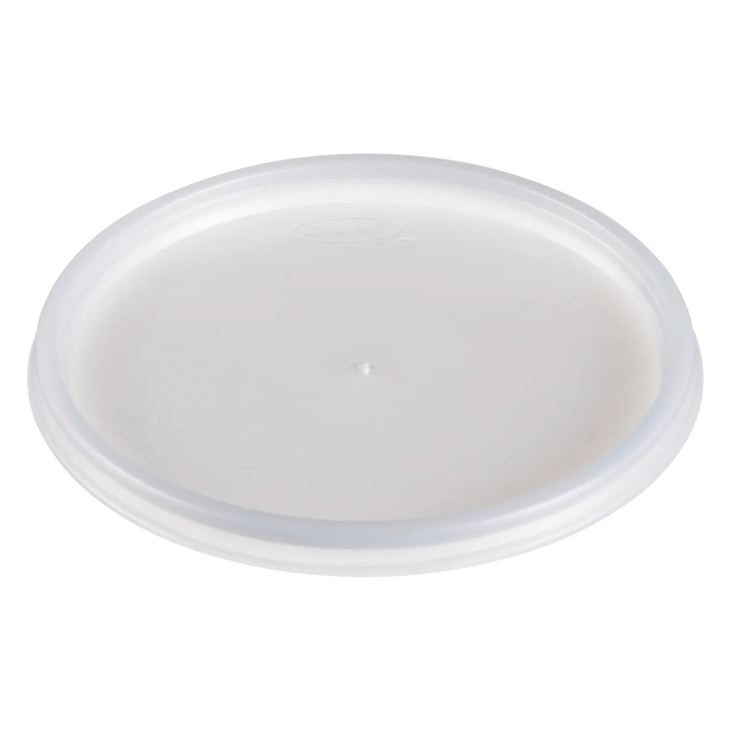 Dart Solo 20JL Translucent Plastic Vented Flat Lid for 20 oz. Foam Cups & Containers - 1000/Case