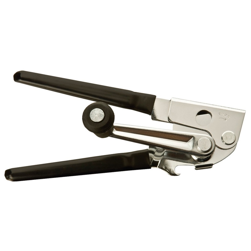 Focus Foodservice 6090 Swing-A-Way Easy Crank Portable Can Opener with Black Extra Long Handles