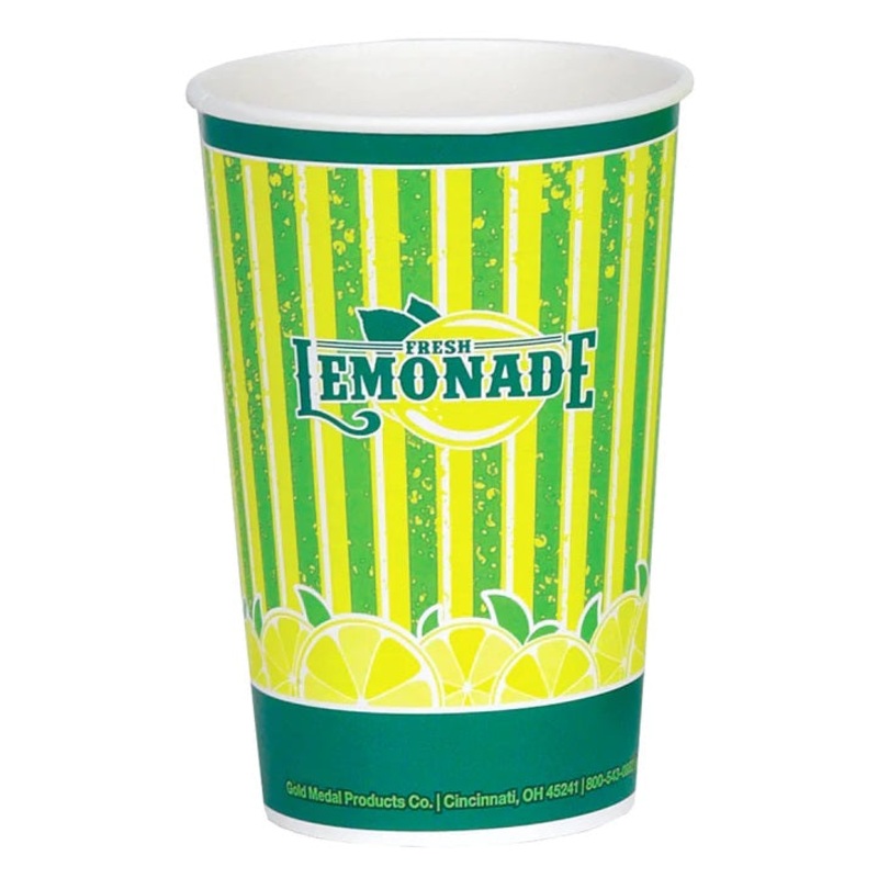 Gold Medal 5304 Disposable Double-Poly Special Print Lemonade Cup 16 oz. - 1,000/Case