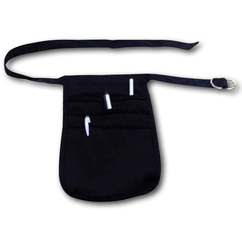 Jayhawk WP Waitress / Server Pouch with 3 Pockets & Adjustable Belt 7" x 12" - Black
