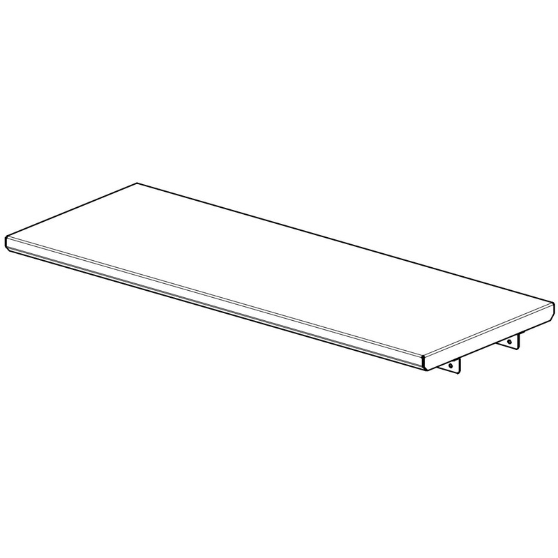 John Boos PTS16K-1848 Stainless Steel Wall Mounted Single Pass-Thru Shelf 48" x 18"