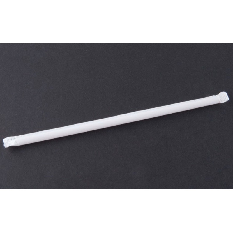 Phillips PD2088 Wrapped Clear Plastic Tall Jumbo Straws 9" - 300/Box
