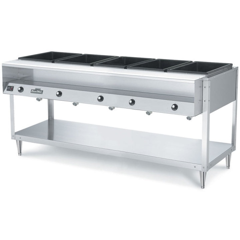 Vollrath 38005 Servewell 5-Well Electric Steam Table with Cutting Board - 120v