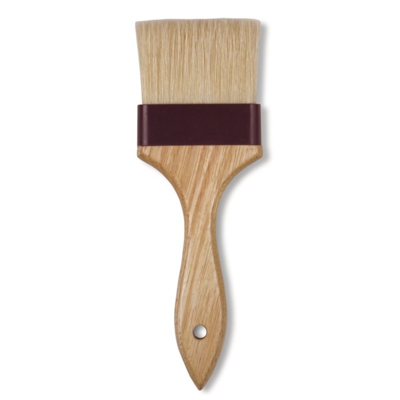 Vollrath 463 Boar Bristle Pastry Brush with Wooden Handle- 3"W