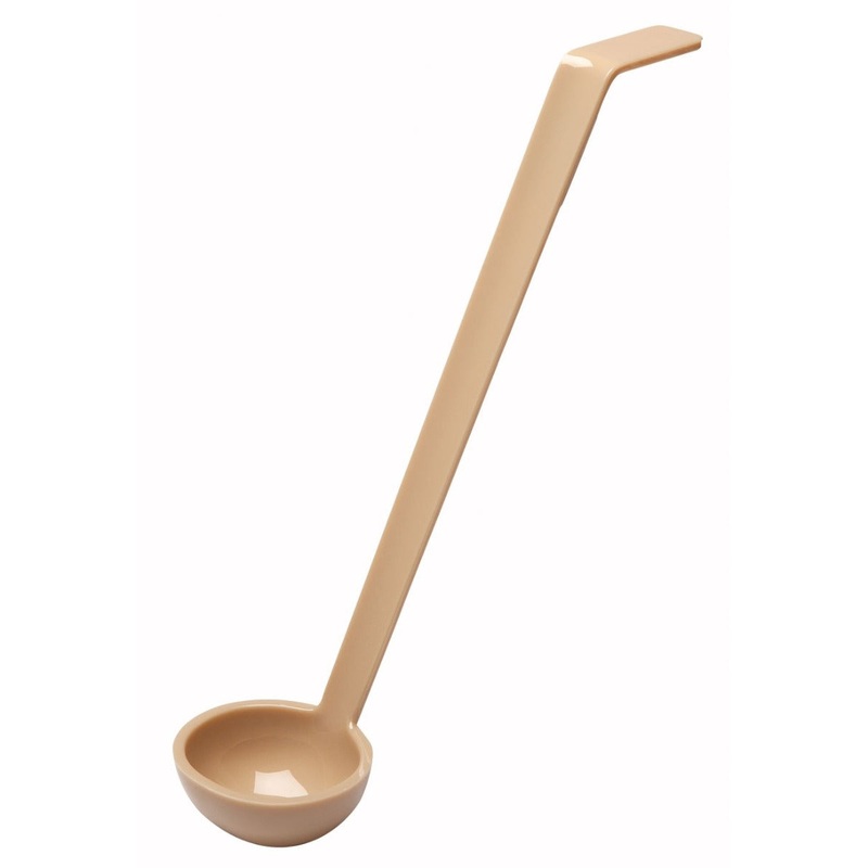 Cambro LD105133 Camwear One-Piece Plastic Ladle 1 oz. - 10-9/16"L - Beige
