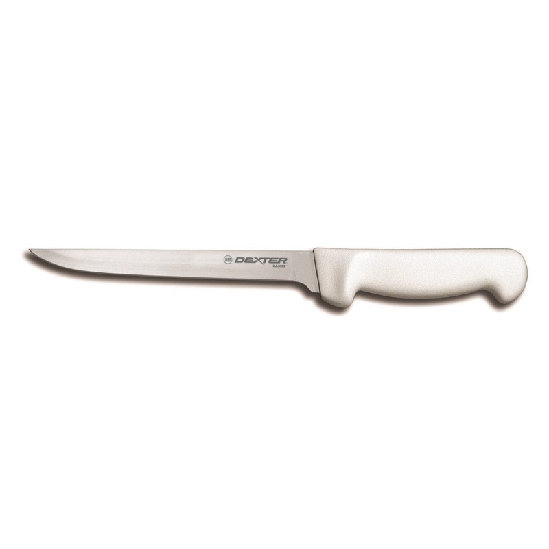 Dexter-Russell P94813 Basics Narrow Fillet Knife with White Poly Handle 8"