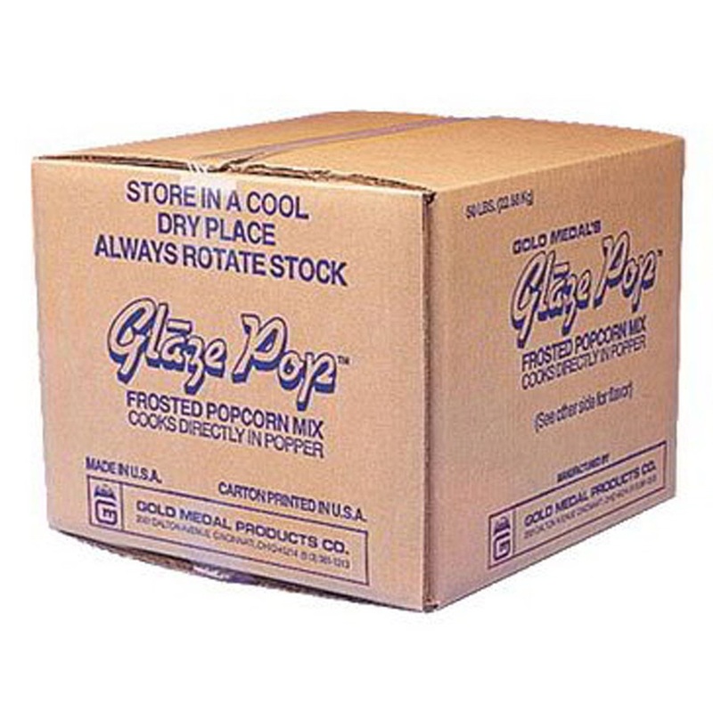 Gold Medal 2604 Glaze Pop Frosted Popcorn Mix 50 lb. Bulk  - Banana