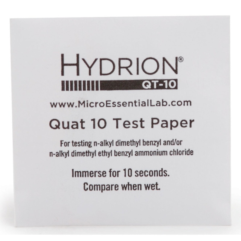 Royal Industries SANI QT10 Quaternary Sanitizer Test Kit - 20 Test Strips/Kit