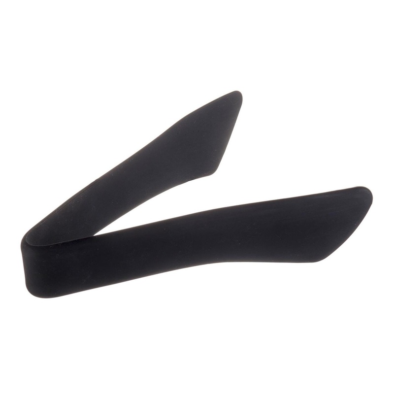 TableCraft 39100 Silicone Coated Stainless Steel Serving Tongs 7" - Black