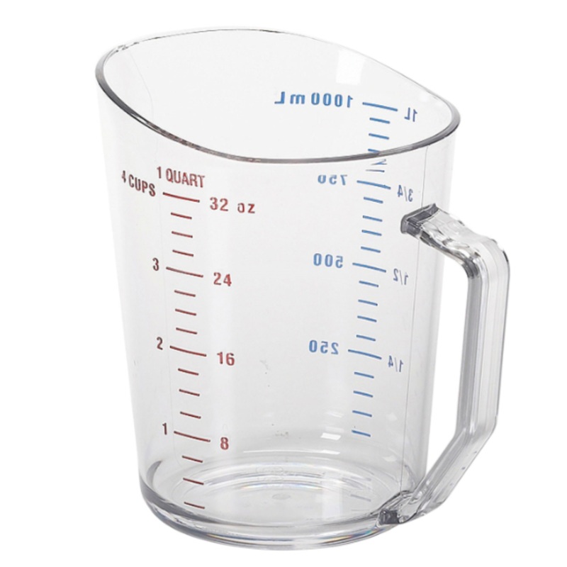 Cambro 100MCCW135 1 qt Camwear Measuring Cup - Clear - 12ea/Case