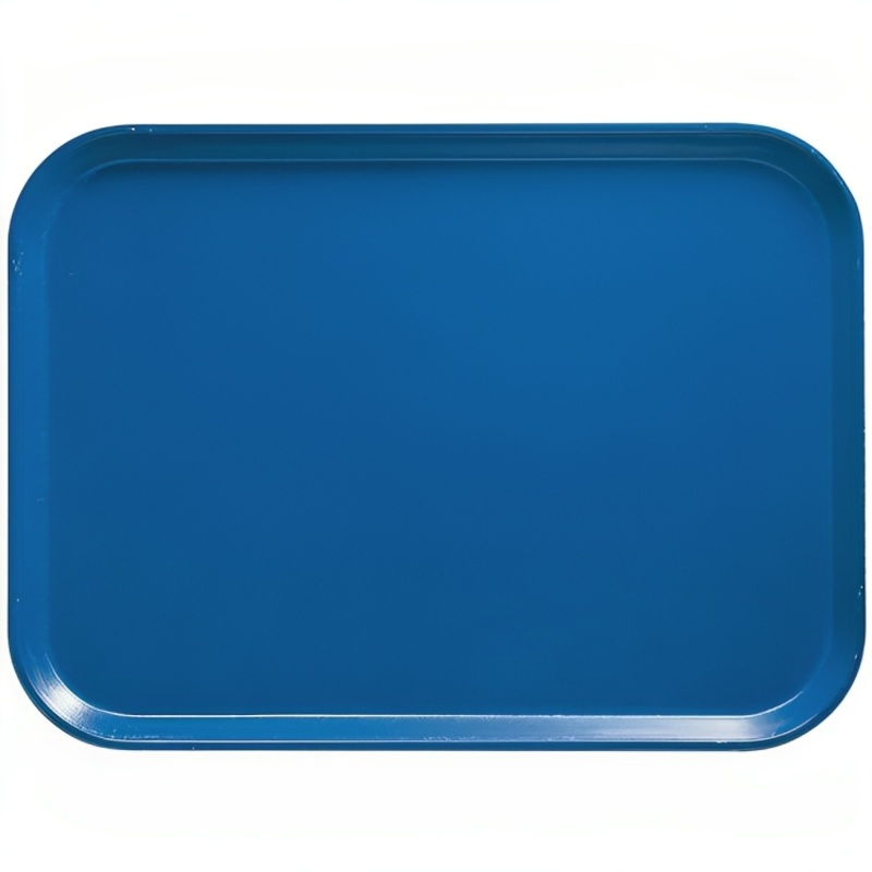 Cambro 1418123 14" x 18" Rectangular Amazon Blue Customizable Fiberglass Camtray - 12/Case