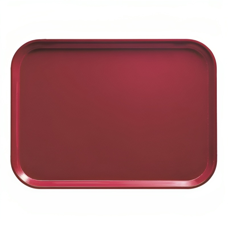 Cambro 1418505 14" x 18" Rectangular Cherry Red Customizable Fiberglass Camtray - 12/Case