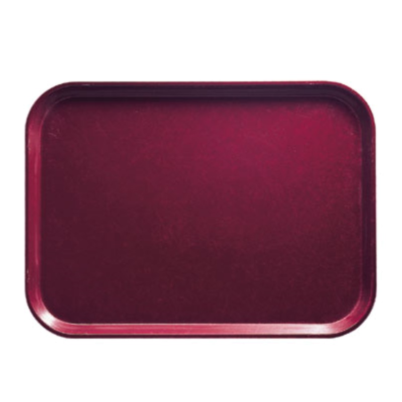 Cambro 1826522 Fiberglass Camtray Cafeteria Tray - 25.75"L x 17.88"W, Burgundy Wine - 6ea/Case