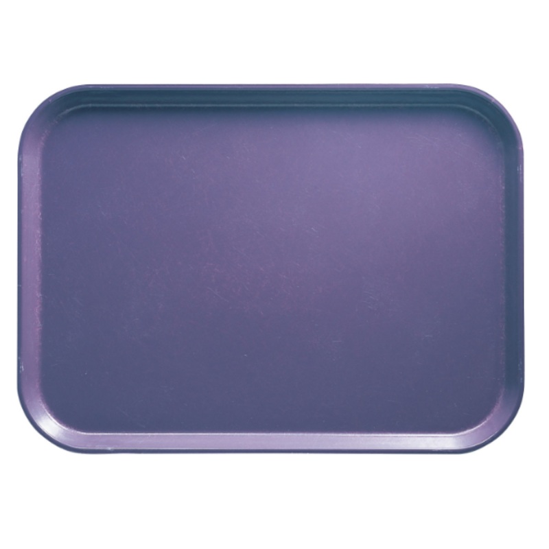 Cambro 1826551 Fiberglass Camtray Cafeteria Tray - 25.75"L x 17.88"W, Grape - 6ea/Case