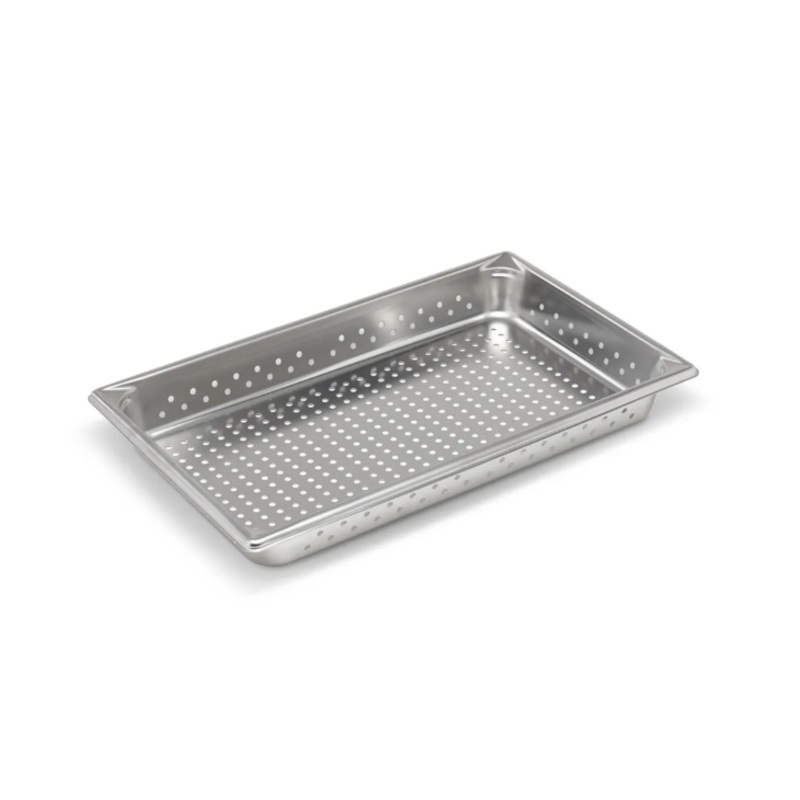 Vollrath 30023 Super Pan V Full Size Steam Table Food Pan - Perforated, Stainless Steel - 6/Case