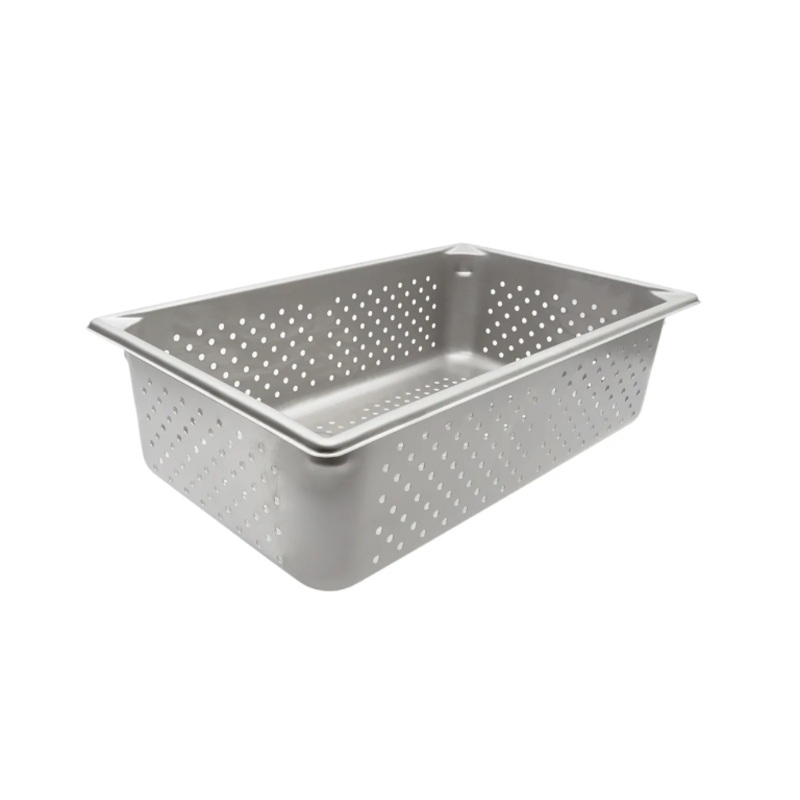 Vollrath 30063 Super Pan V Full Size Steam Table Food Pan - Perforated, Stainless Steel - 6/Case