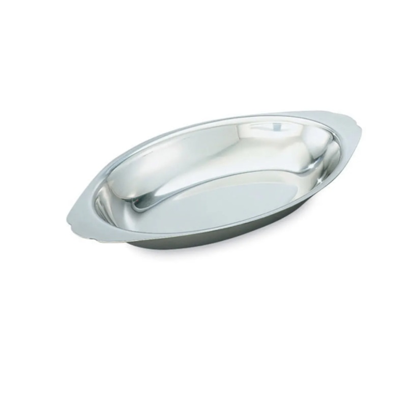 Vollrath 47422 12 oz. Oval Au Gratin - Stainless Steel - 12ea/Case