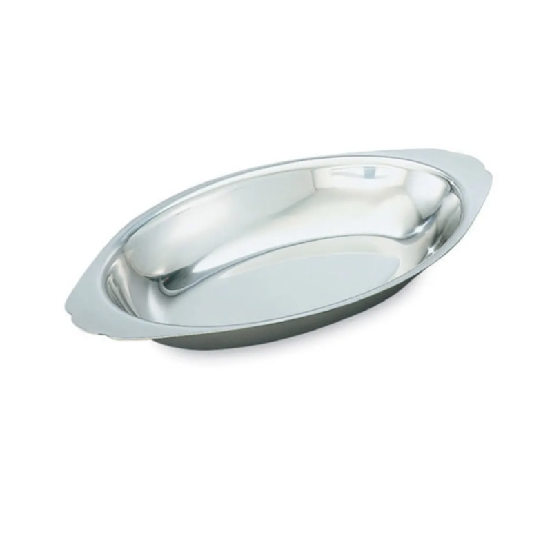 Vollrath 47428 8 oz. Oval Au Gratin - Stainless Steel - 12ea/Case