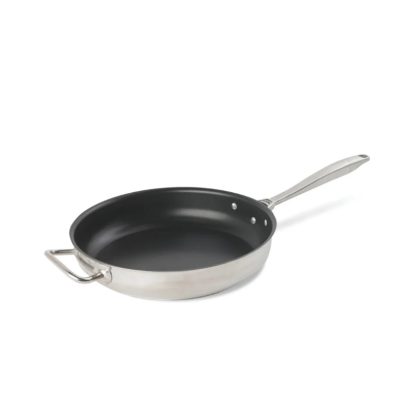 Vollrath 47758 Intrigue Non-Stick Steel Fry Pan with Hollow Metal Handle 12-1/2" - Induction Ready