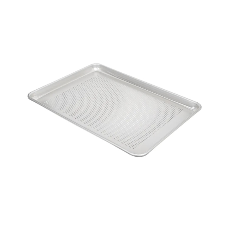 Vollrath 5303P 1/2 Half Size Bun / Sheet Pan - 18" x 13" x 1", 18 gauge Aluminum, Perforated, Natural Finish 12/Case