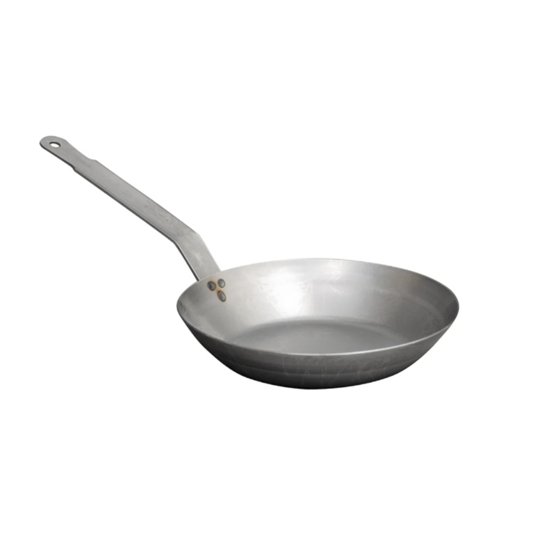 Vollrath 58900 Carbon Steel Fry Pan with Solid Metal Handle 8-1/2" - Induction Ready - 12/Case