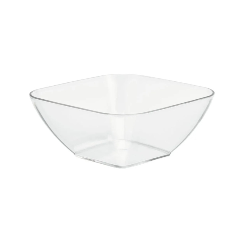 Vollrath V928000 4 1/4 qt Square Serving Bowl - Acrylic, Clear - 3ea/Case