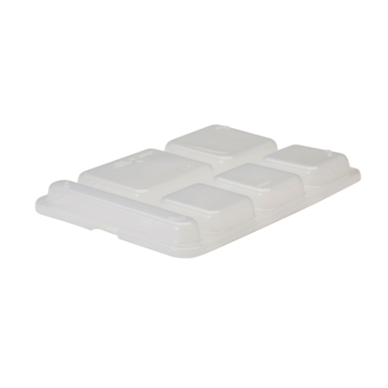 Cambro 10146DCPC190 Plastic Lid for 6 Compartment Trays, 10.06" x 14.06", Translucent - 24ea/Case