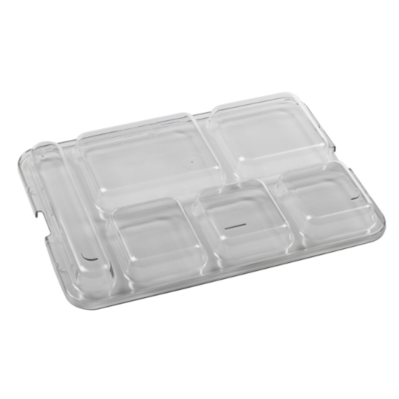 Cambro 10146DCWC135 Plastic Lid for 6 Compartment Trays, 10.25" x 14.25", Clear - 24ea/Case