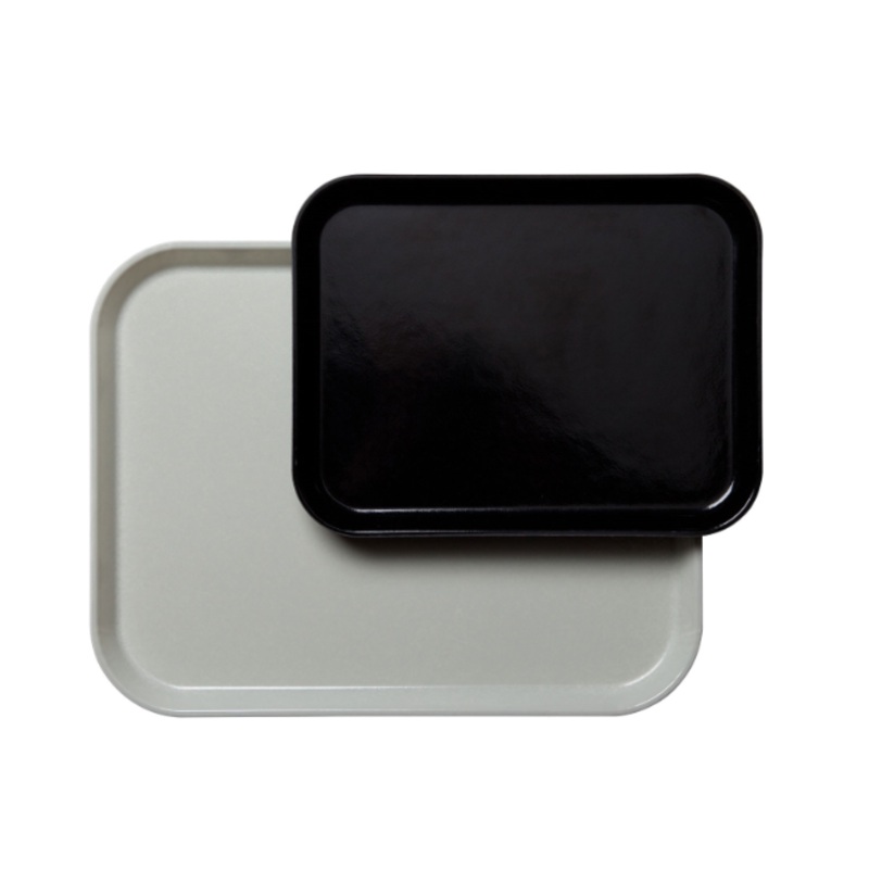 Cambro 1014CL110 Fiberglass Camlite Cafeteria Tray - 13.75"L x 10.06" W, Black - 12ea/Case