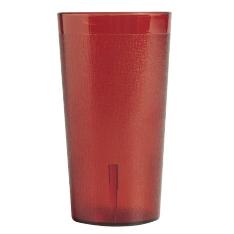 Cambro 1200P2156 12 3/5 oz Ruby Red Textured Plastic Tumbler - 24ea/Case