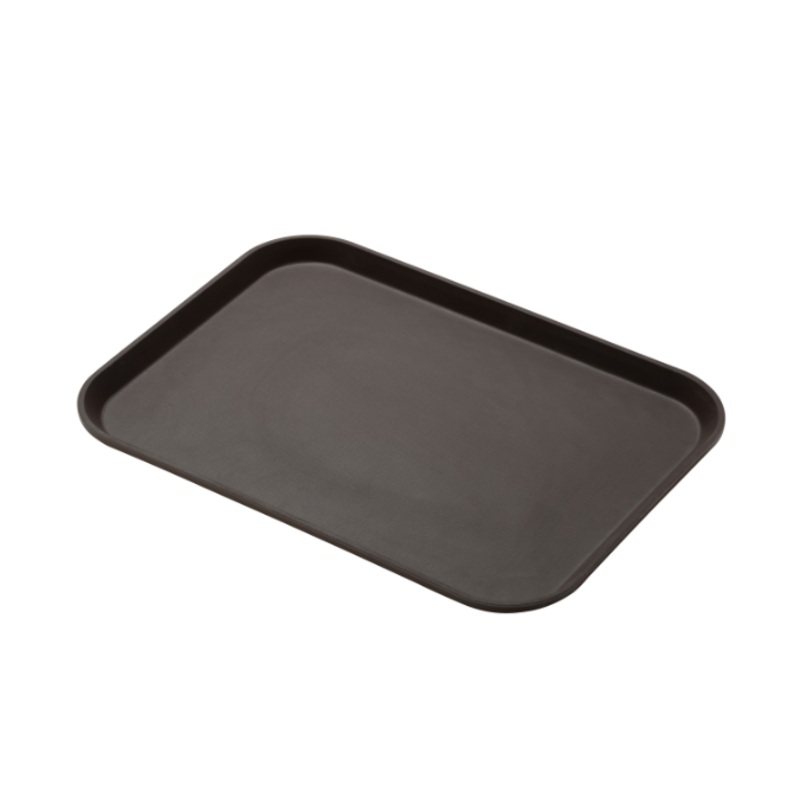 Cambro 1216CT138 Rectangular Camtread Serving Tray - 12x16 5/8", Fiberglass, Tavern Tan - 12ea/Case