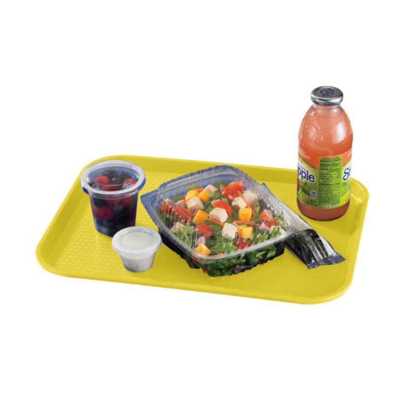Cambro 1216FF108 Plastic Fast Food Tray - 16.31" L x 11.88"W, Primrose Yellow - 24ea/Case