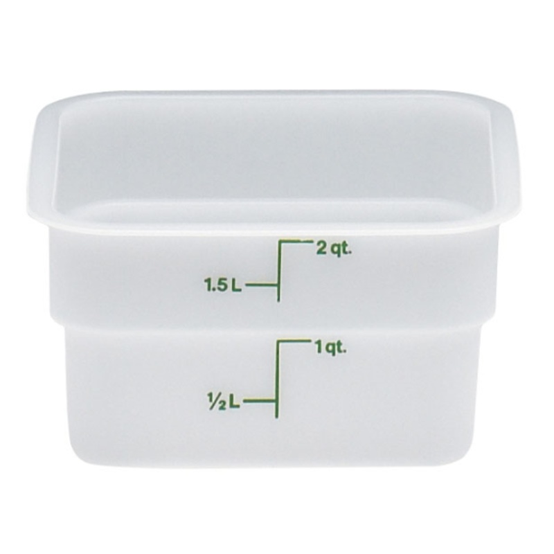 Cambro 12SFSP148 12 qt CamSquare Food Container - Polyethylene, Natural White - 6ea/Case