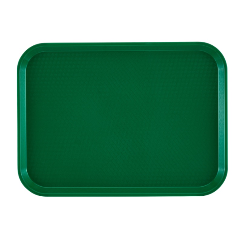 Cambro 1418FF119 Plastic Fast Food Tray 13-13/16" x 17-3/4"- Sherwood Green - 12/Case