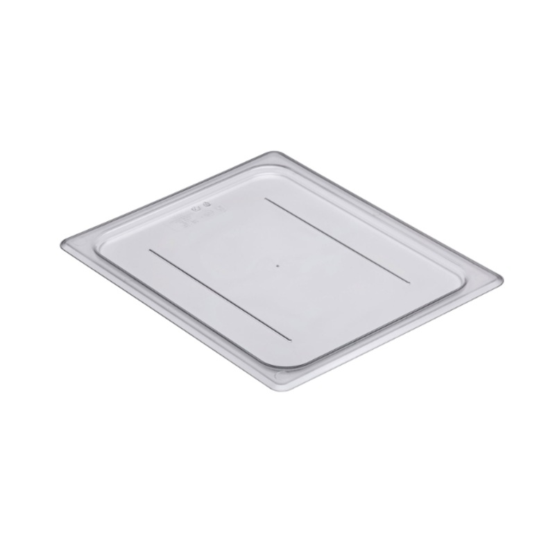Cambro 20CWC135 Camwear Food Pan Cover - Half Size, Flat, Clear - 6/Case