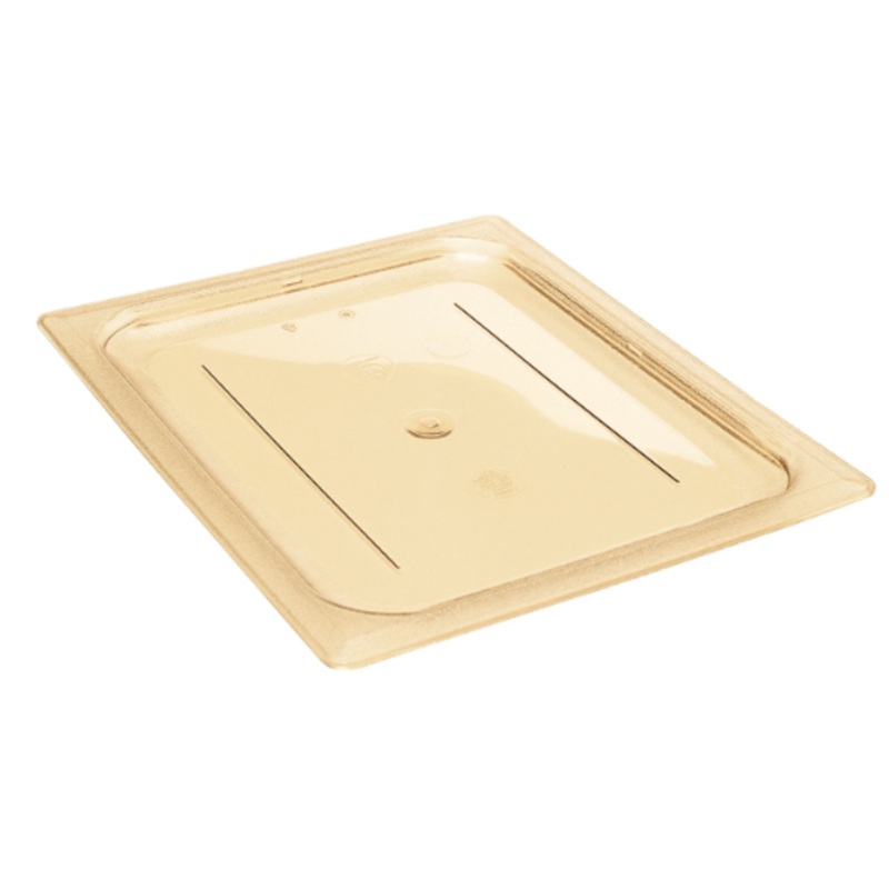 Cambro 20HPC150 H-Pan Food Pan Cover - Half Size, Flat, Non-Stick, Amber - 6/Case
