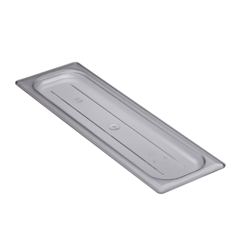 Cambro 20LPCWC135 Camwear Food Pan Cover - Half Size Long, Flat, Clear - 6/Case