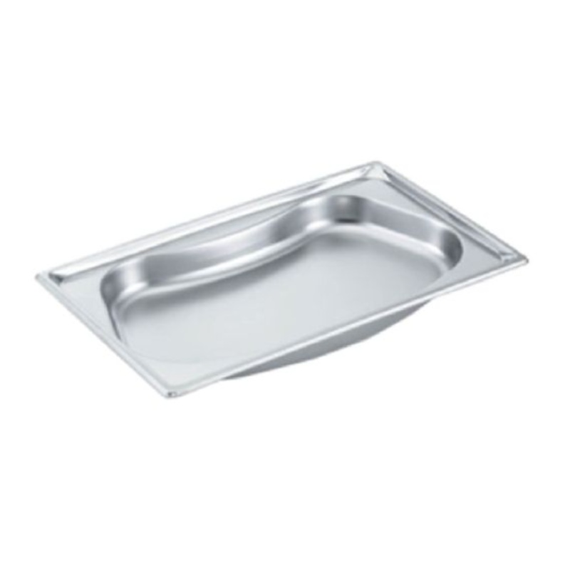 Vollrath 3101120 Super Pan Super Shapes Stainless Steel Steam Table Kidney Food Pan 2-1/2" Deep - (1/1) Full Size - 6/Case