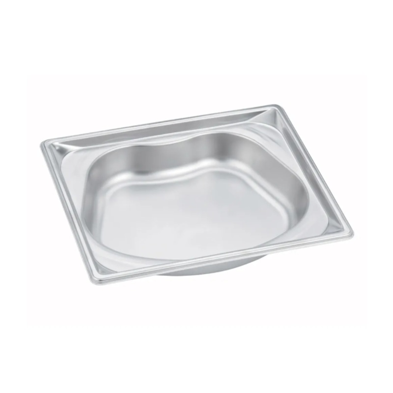 Vollrath 3102120 Super Pan Super Shapes Stainless Steel Steam Table Kidney Food Pan 2-1/2" Deep - 1/2 Size - 6/Case