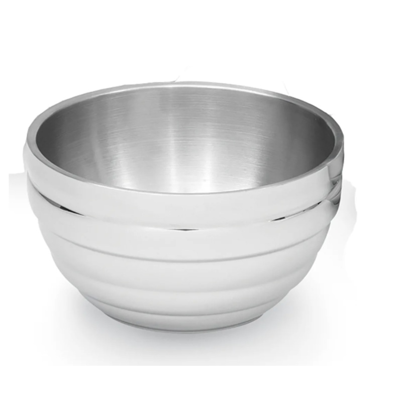 Vollrath 46590 1 7/10 qt Round Beehive Insulated Bowl - 18 ga Stainless - 6ea/Case