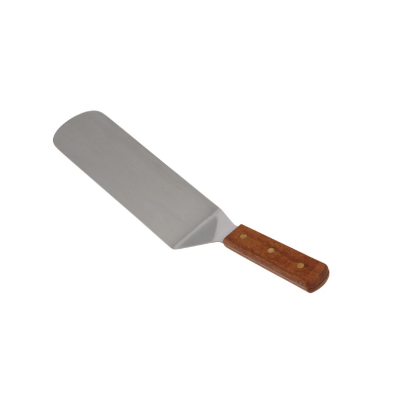 Vollrath 48082 14" Perforated Hamburger Turner - Wood Handle, Chrome Stainless - 12ea/Case