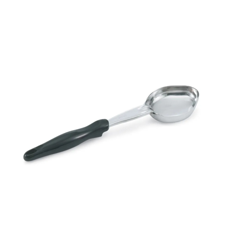 Vollrath 6412320 3 oz Oval Solid Spoodle - Black Nylon Handle, Heavy-Duty, Stainless Steel - 12ea/Case