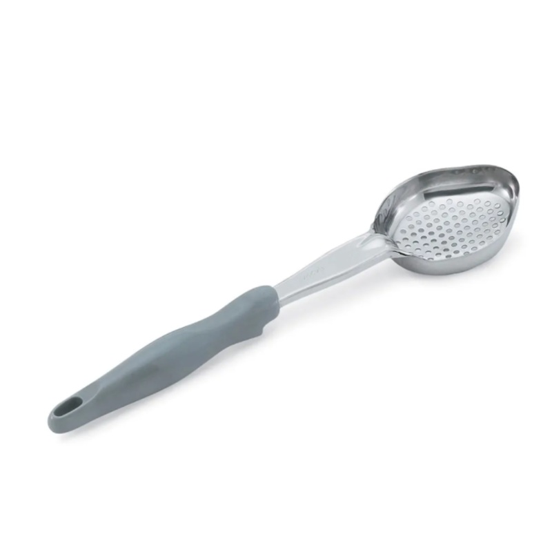 Vollrath 6422445 4 oz Oval Perforated Spoodle - Gray Nylon Handle, Heavy-Duty, Stainless Steel - 12ea/Case